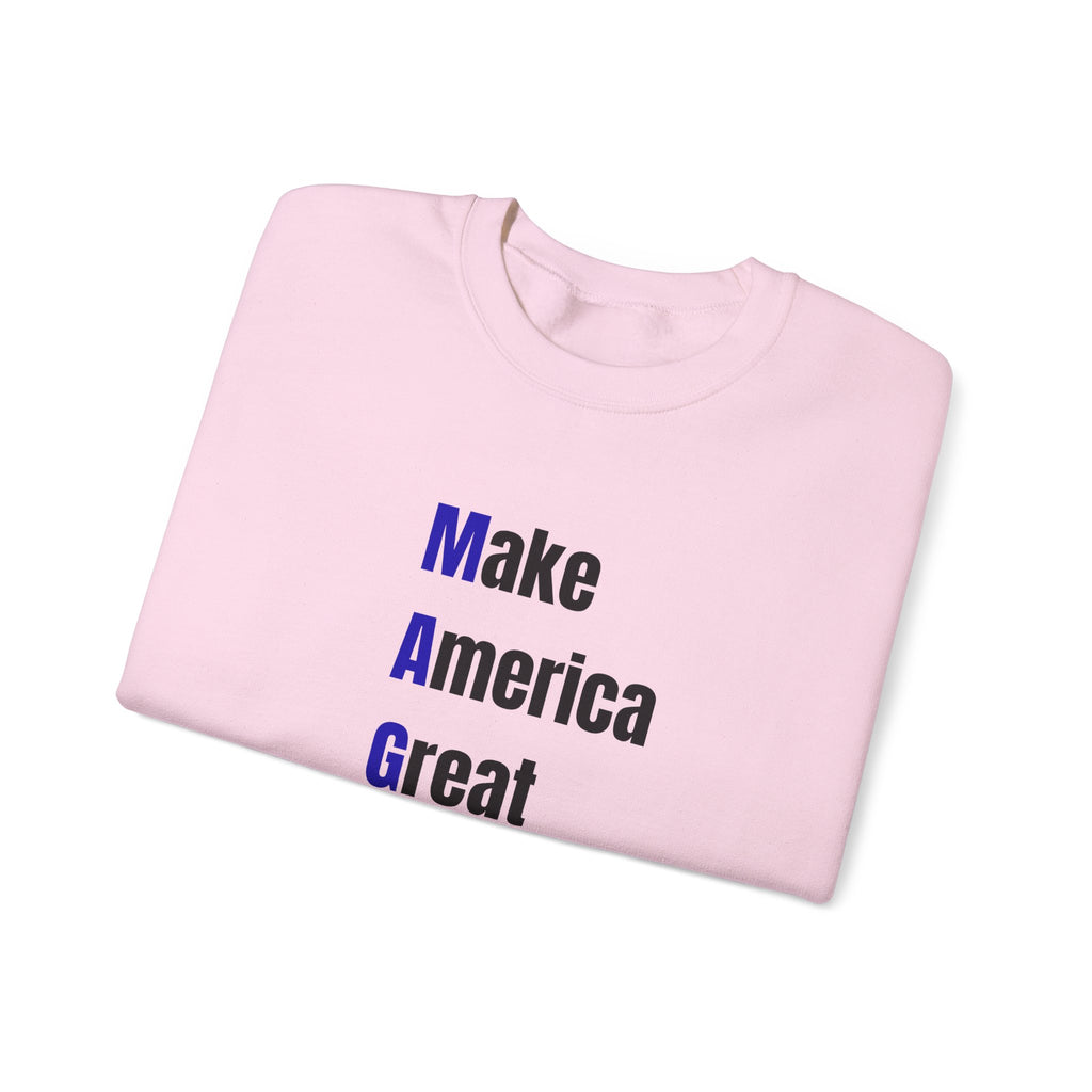 Crewneck Sweatshirt — "Make America Great For All" Vertical Text