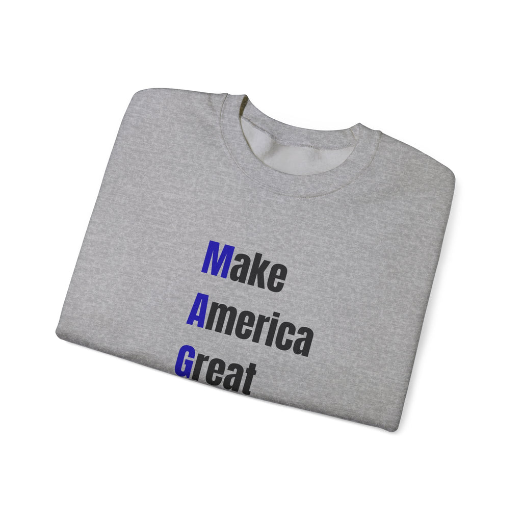 Crewneck Sweatshirt — "Make America Great For All" Vertical Text