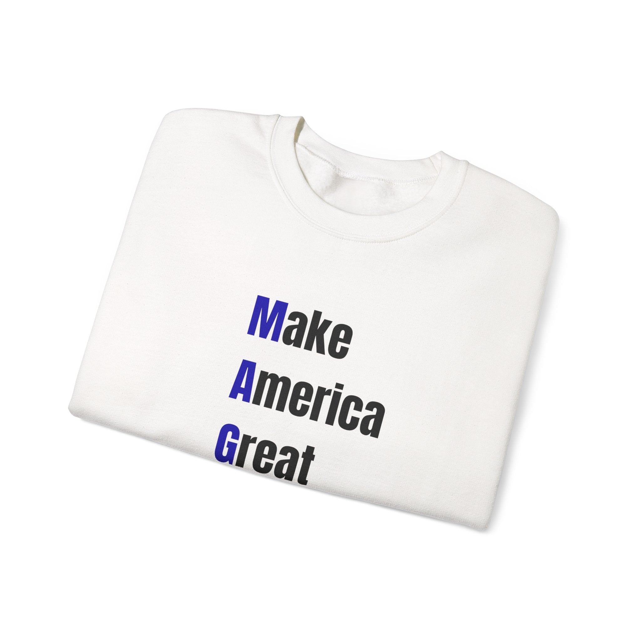 Crewneck Sweatshirt — "Make America Great For All" Vertical Text