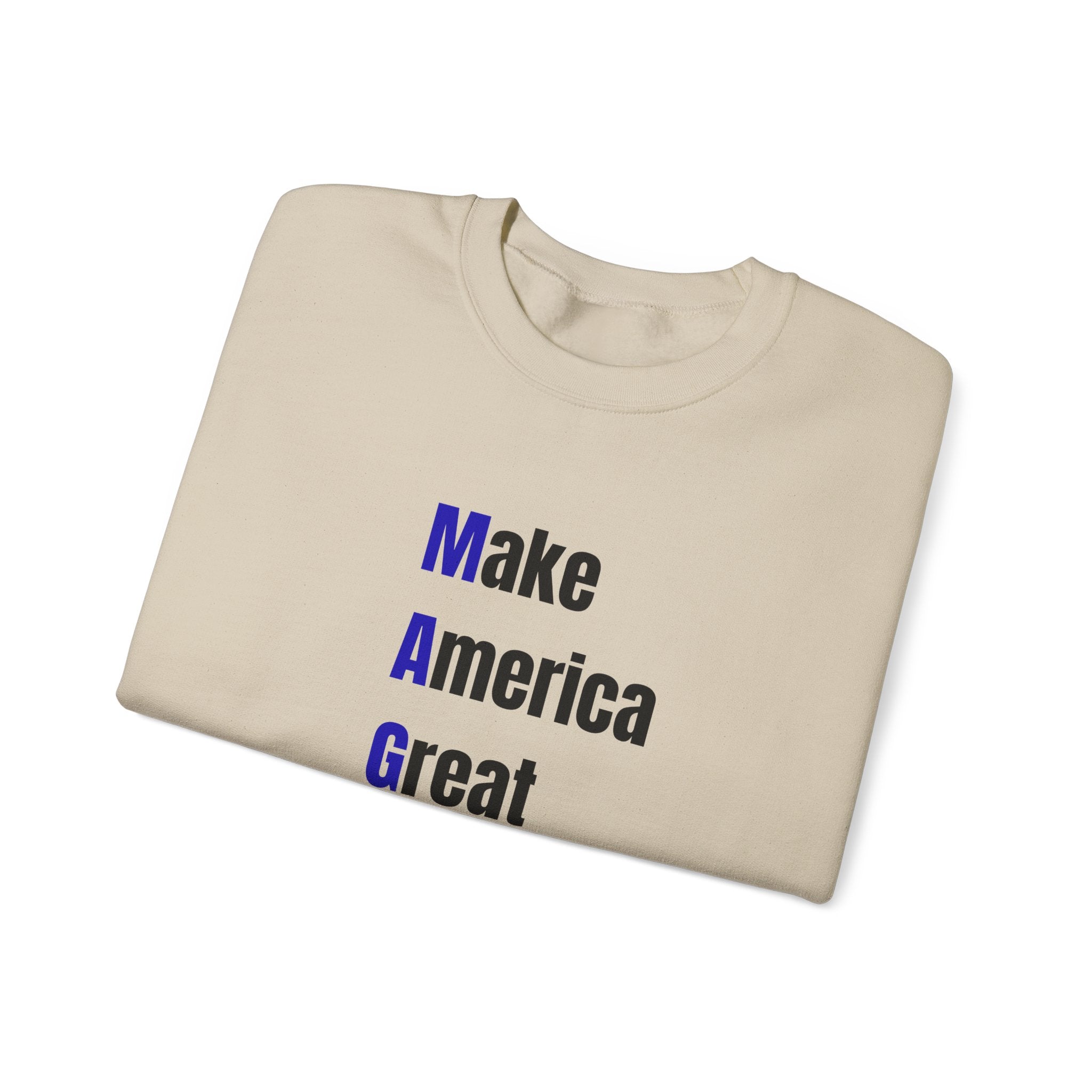 Crewneck Sweatshirt — "Make America Great For All" Vertical Text