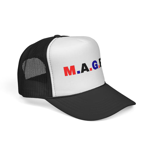 M.A.G.F.A. Trucker Hat — Patriotic Red & Blue Mesh Cap