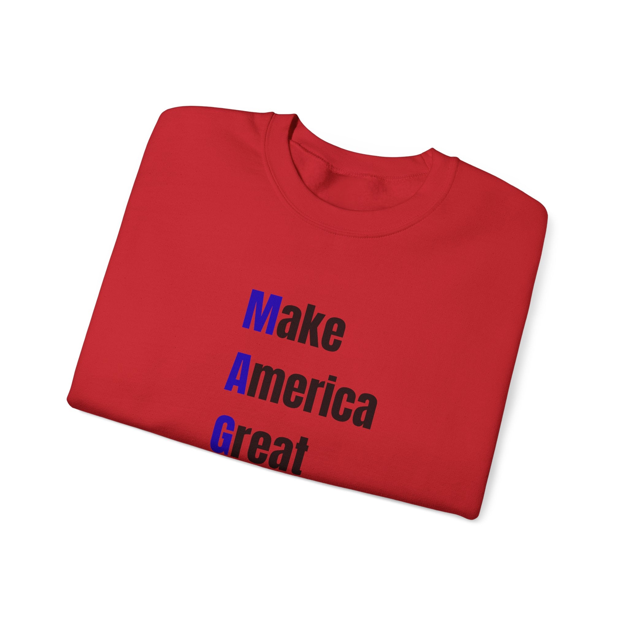 Crewneck Sweatshirt — "Make America Great For All" Vertical Text