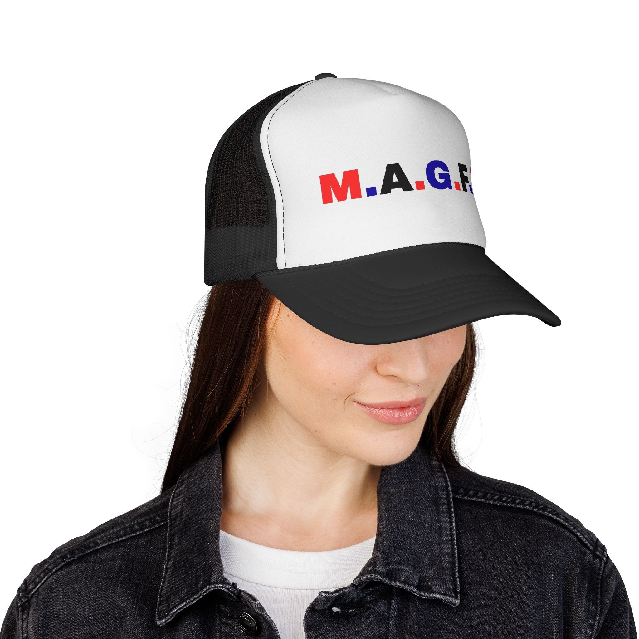 M.A.G.F.A. Trucker Hat — Patriotic Red & Blue Mesh Cap
